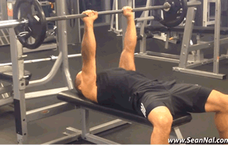 杠铃平板卧推-1