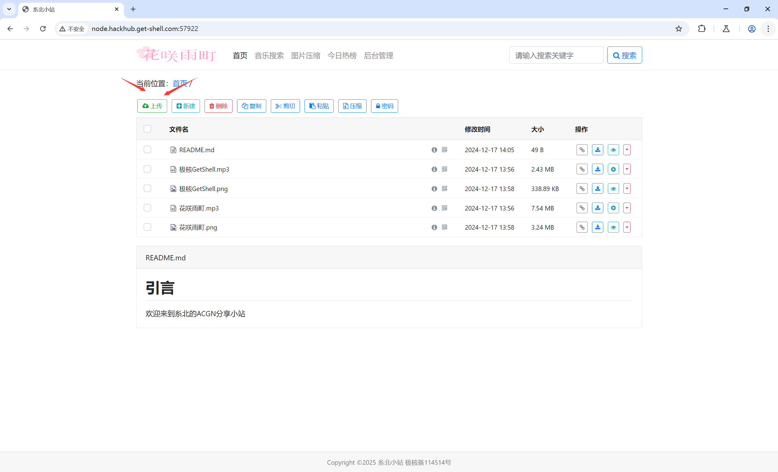图片[6] - 【靶机实战】彩虹目录列表 任意文件上传 - 极核GetShell