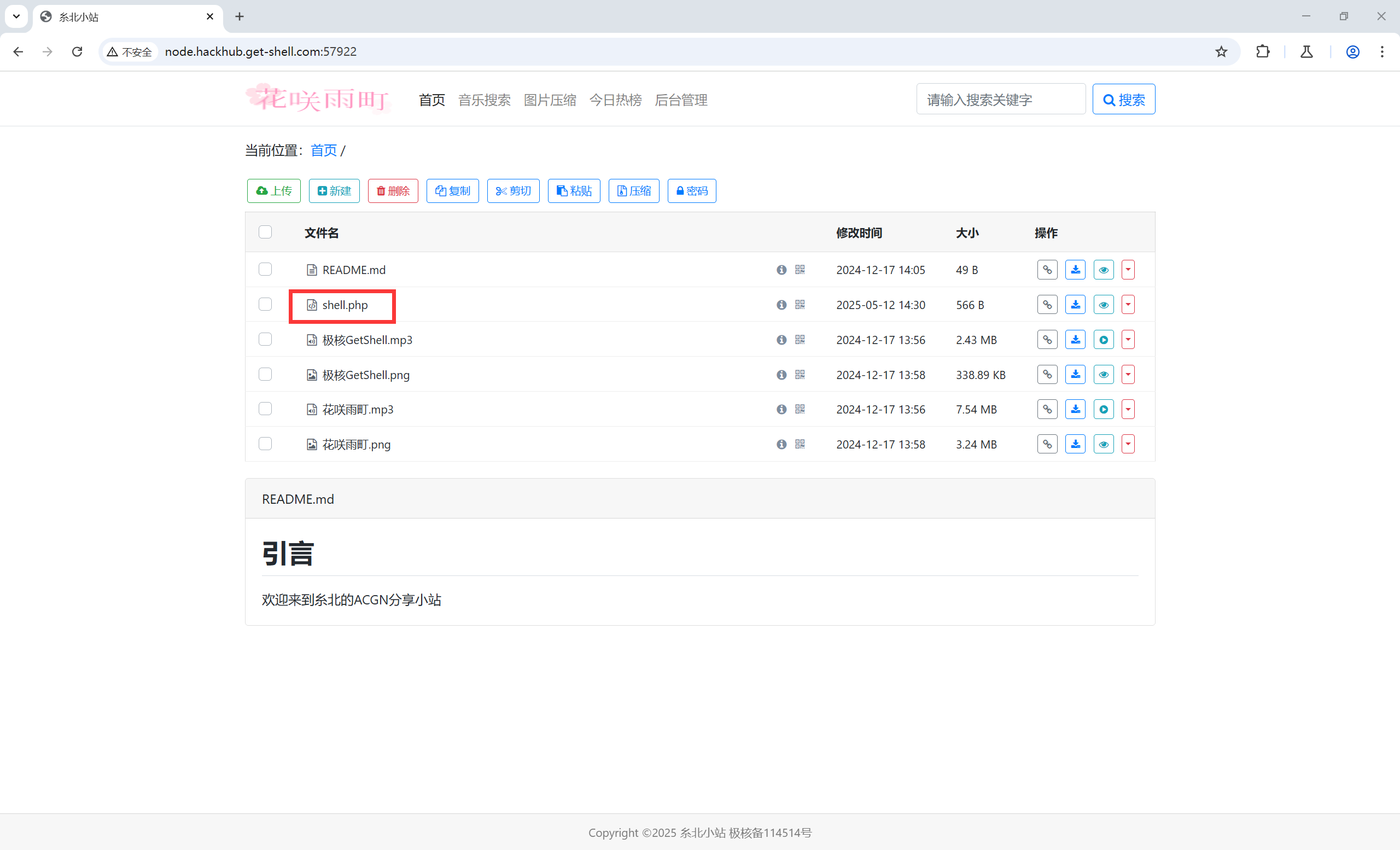 图片[8] - 【靶机实战】彩虹目录列表 任意文件上传 - 极核GetShell