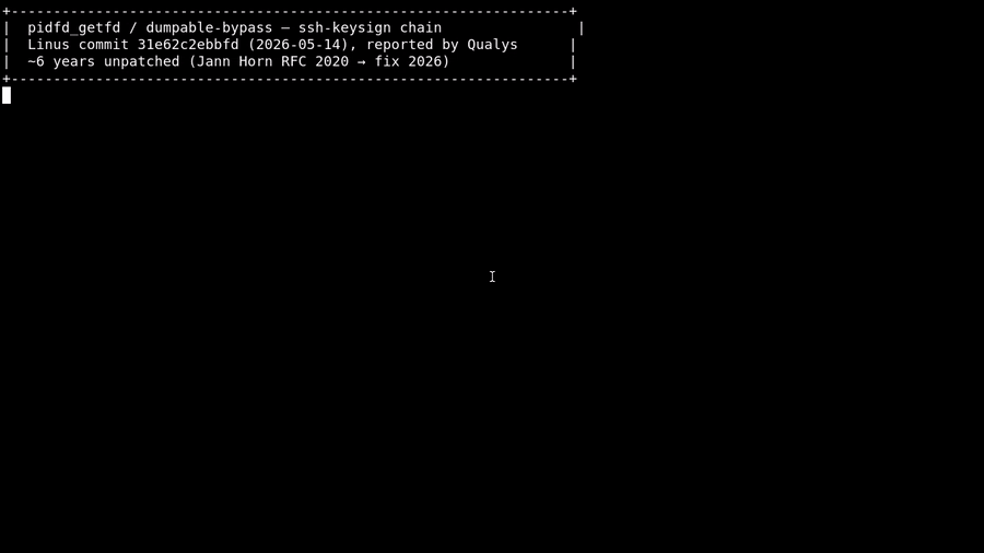 CVE-2026-46333 Linux ssh-keysign-pwn 本地提权漏洞 - 极核GetShell